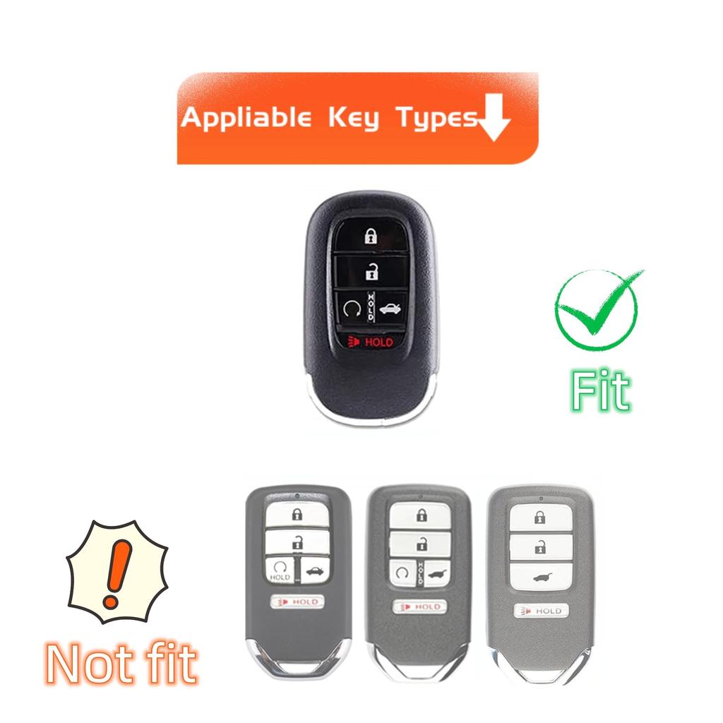 Чехол для автомобильного смарт-ключа с кожаным шнурком для Honda 2022 2023 2024 Accord Civic HR-V CR-V Pilot Sport SI EX EX-L Touring