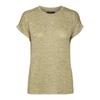 Brianna Mottled Knit T-shirt with Rolled-up Sleeves Woman