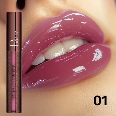 Зеркальный блеск для губ Прозрачное стекло Масло для губ Легкий Нелипкий Блеск для губ Губная помада Увлажняющий Сексуальные губы Плампер