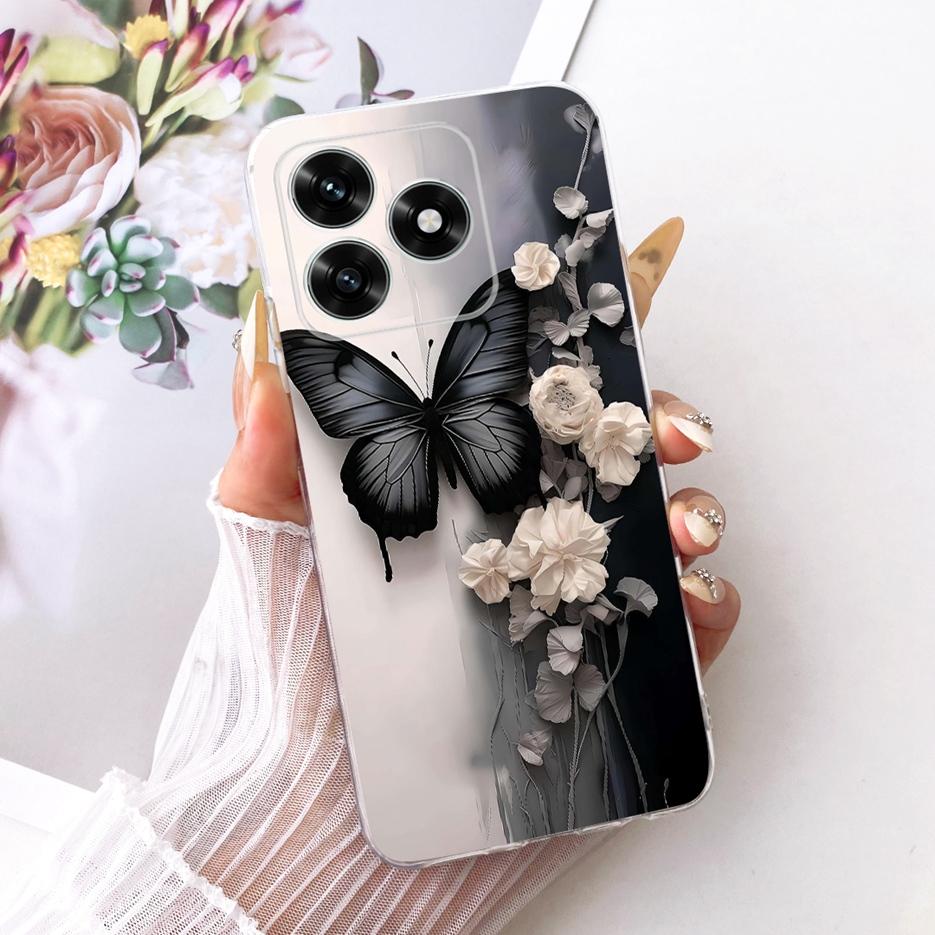 For Honor X5C Plus Case NLA-LX1 Luxury Butterfly Painted Cover Clear Silicone Case For Honor X5C X 5C HonorX5C Plus 4G Soft Bags