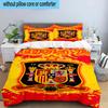 3pcs Spain FC Crest Printed Bedding Set Duvet Cover Closure Includes 1 Duvet Cover & 2 Pillowcases Bedding Sets Home Decor Gifts