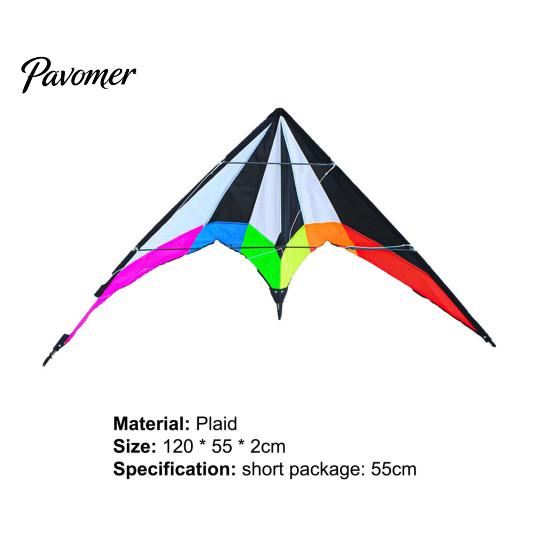 Toy Kite Colorful Large Sound 1.2M Flying Triangle Stunt for Playing Kites