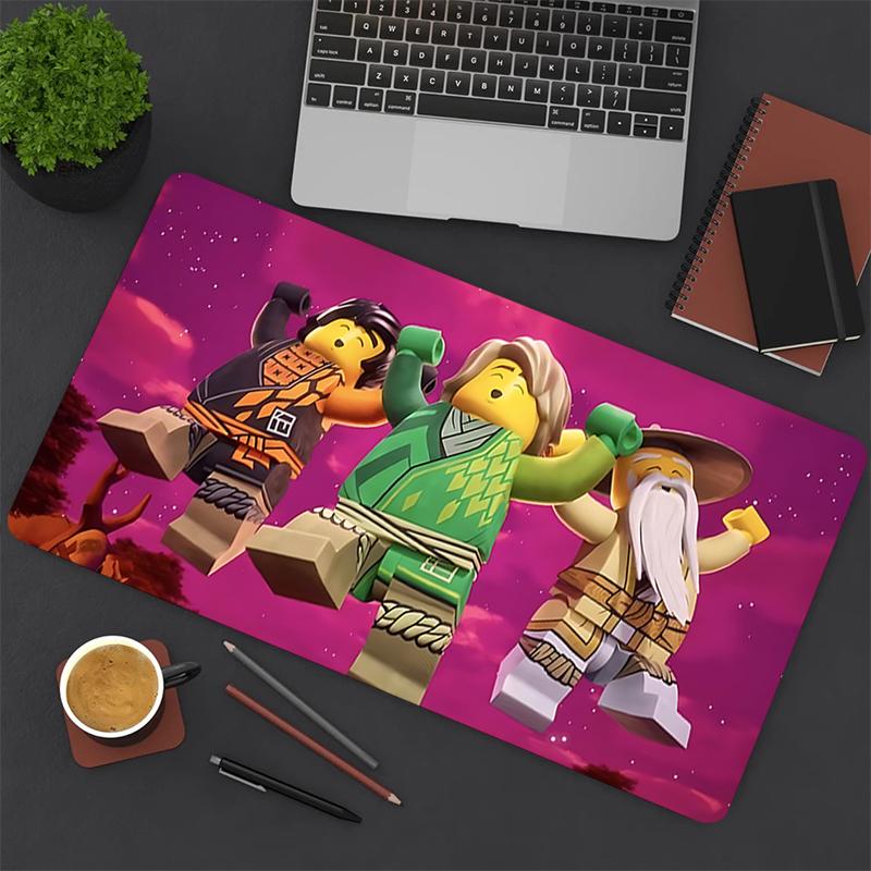 1Pc Lego Ninjago Action Heroes Gaming Mouse Pad Keyboard Desk Mat Non-slip Rubber Lock Edge Waterproof Computer Mousepad for Office Home Decor Q1239