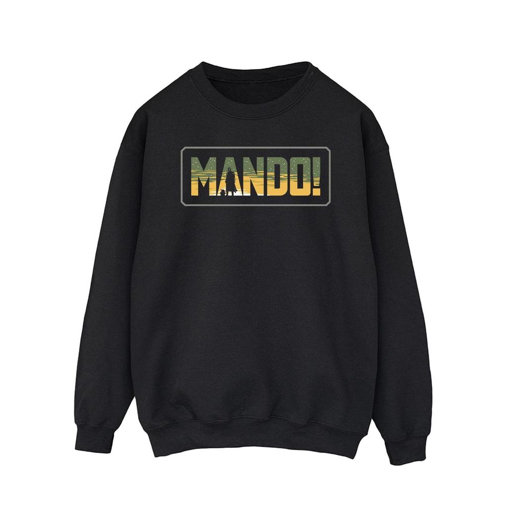 Star Wars Mens The Mandalorian Mando Cutout Sweatshirt