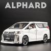 1/24 Toyota Alphard MPV Alloy Die Cast Toy Car Model Sound and Light Pull Back Children's Toy Collectibles Birthday Gift