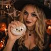 Dumpling Desk Toys 1/6Pcs Halloween Stress Relief Toy, Devil Pumpkin Eyeball Skeleton Squeeze Squeezing Balls Anxiety Reduction Dough Bun Fidget