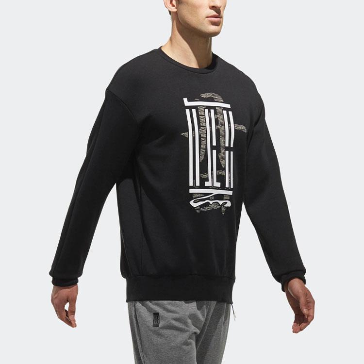 adidas Толстовка с круглым вырезом Essential Comfort, мужские топы, черный CV6227