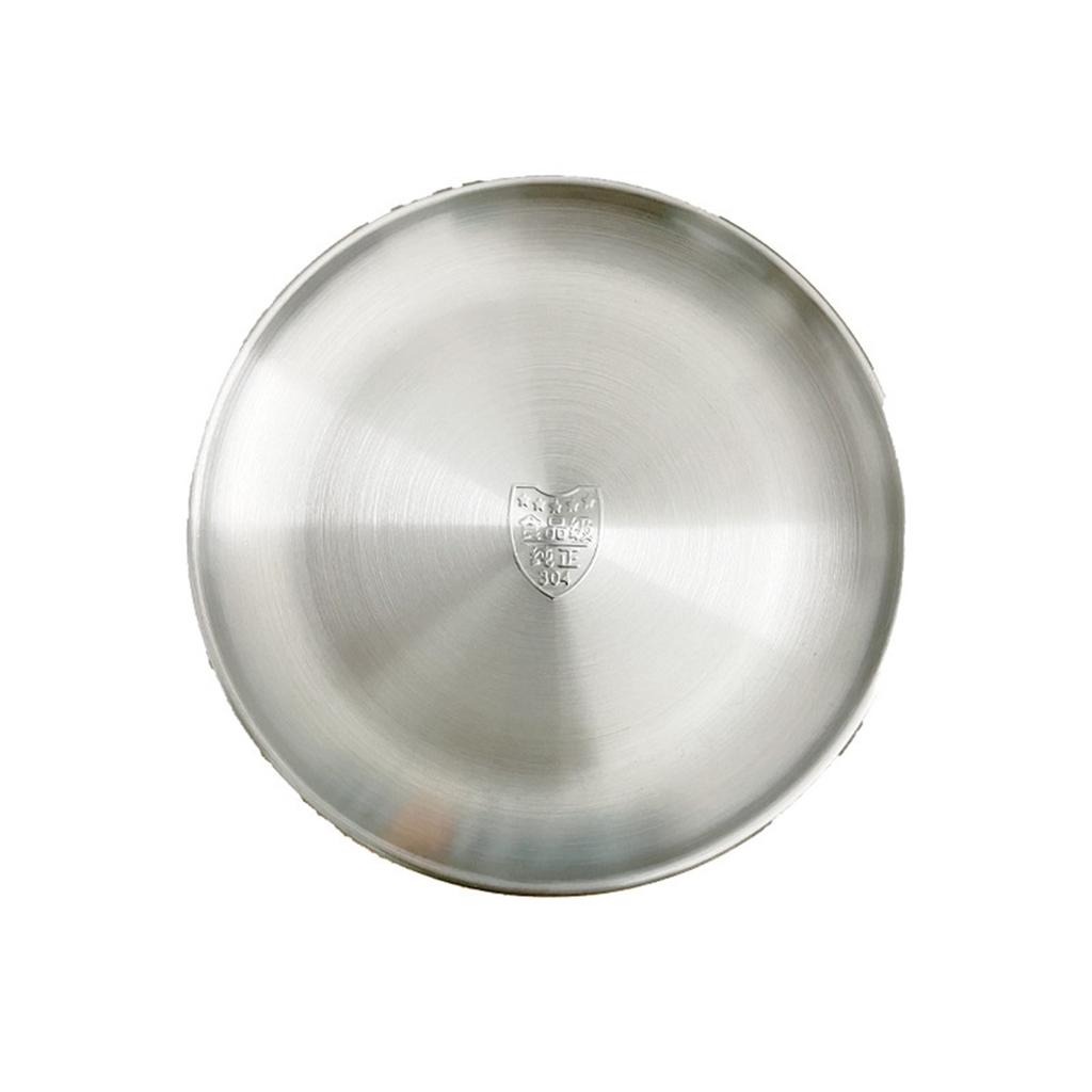 Set of 4 Elegant Meal Dish Set 304Stainless Steel Serving Plates Dinner Plate Suitable for Entertaining and Daily Use