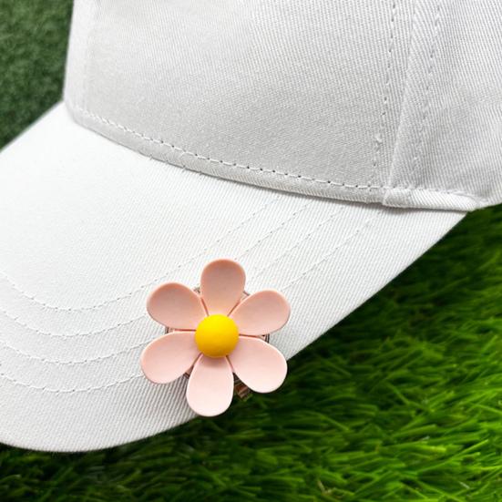 Магнитный маркер для гольф-мяча с клипсой для шляпы в форме цветка, набор магнитных клипс для кепки, аксессуары для гольф-сумки для женщин, мужчин, подарок для гольфиста