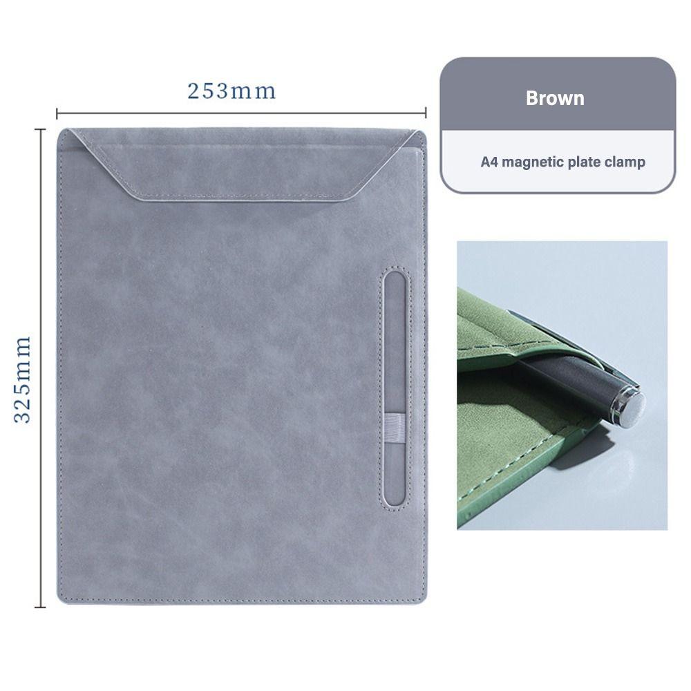 Magnetic Writing Clipboard Leather Document Filing Organizer A4 File Folder  Meeting Minutes