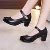Plus Size 34-43  Block Heels Platform Shoes Women Pumps 2021 Black White Heels Mary Jane Shoes Ladies Wedding Shoes Bride