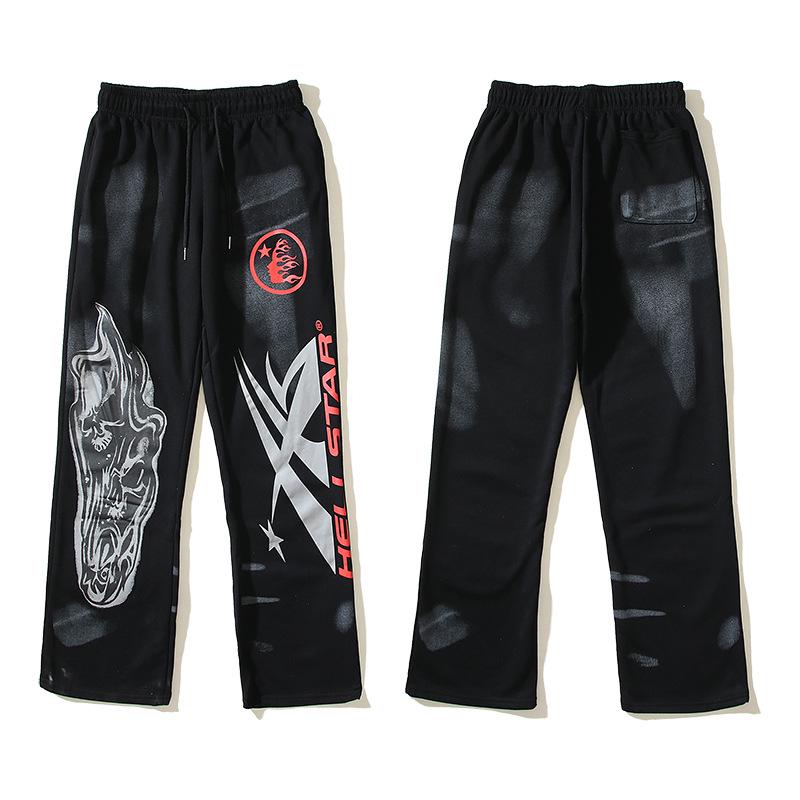 Ретро-худи Hellstars с ручной росписью в стиле граффити - Модный дизайн с эффектом облупившейся краски и окрашиванием в грязевые тона