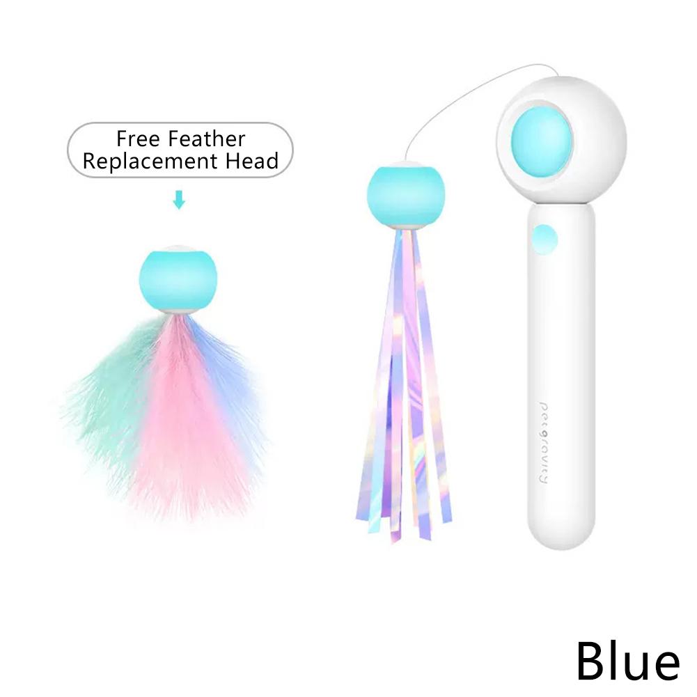 Игрушки для кошек, выдвижная палка-дразнилка для кошек, сменная головка для игрушек с перьями, маленькая и гибкая, товары для домашних животных для кошек