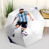Leo Messi: Iconic Football Legend Automatic Umbrella Compact 8-Rib Design Lightweight All-Season Umbrella for Travel Stylish Accessory