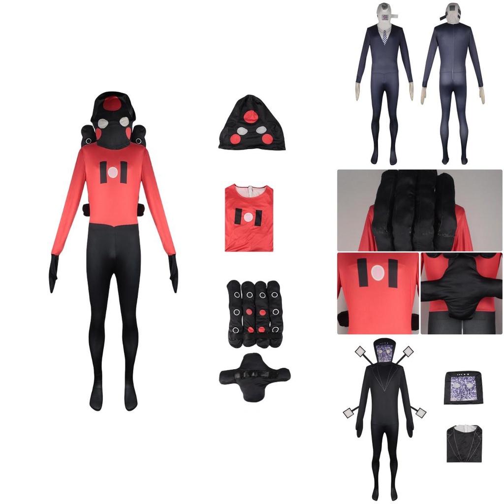 Косплей-комбинезон по игре Skibidi Toilet, идеально подходящий для Хэллоуина