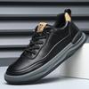 Мужская кожаная повседневная обувь, роскошные дизайнерские нескользящие кроссовки для ходьбы, мужские кроссовки для вождения, универсальная мужская обувь для треккинга
