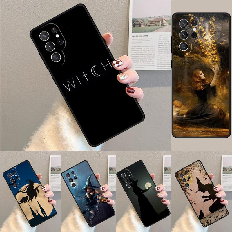 Halloween Moon Witch Horror soft Silicone Phone Case For Samsung Galaxy note 10 pro S26 S25 S24 S23 S22 S21 Plus Ultra Cover