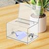 Voting Charity Acrylic Donation Box With Lock Suggestion Box Portable Ballot Box  Business