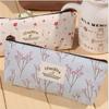 Lovely Makeup Bag Cosmetic Bag Fabric Floral Flower Pencil Bag Pen Bags Pencil Case Zipper Pouch