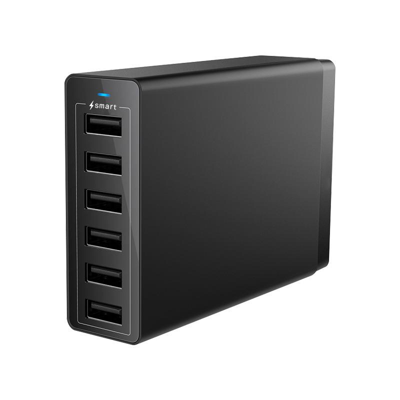 Многопортовое USB-зарядное устройство 65 Вт, быстрая зарядка PD 20 Вт, QC 3.0, совместимо с Apple и Huawei.