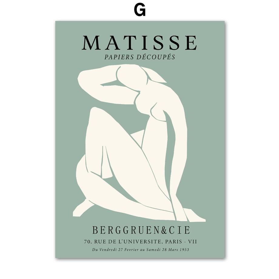 Абстрактный Матисс Танец Растения Листья Линии Постеры и Принты Холст Живопись Скандинавское Настенное Искусство Картины для Декора Гостиной