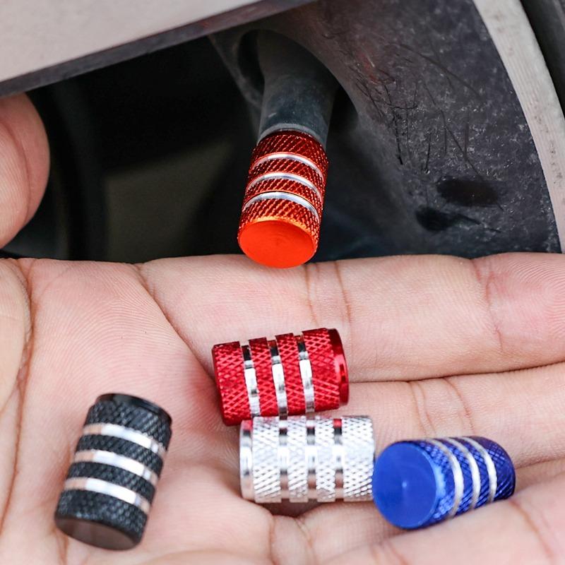 4/1PCS Car Tire Valve Stem Caps Bolt Aluminum Dustproof Valve Caps Motorcycle Bike Tires Valves Tyre Stem Valve Caps Thread Caps