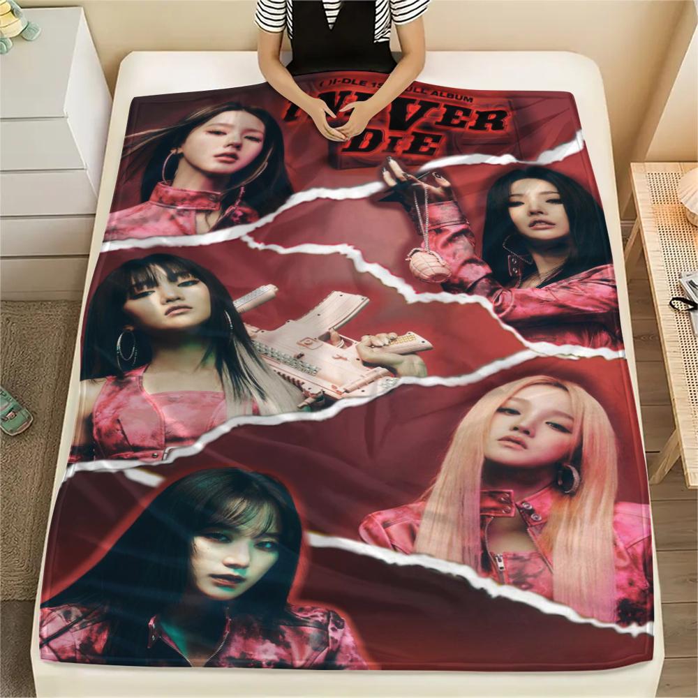 1 шт. Фланелевое одеяло с принтом Gidle, Высококачественное, Удобное для всех сезонов, Декор для дома, Тепло и уют, Идеально подходит для подарков