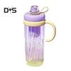 Многоразовая кружка для питья, чашка для холодного кофе, цветная чашка для смузи, стакан 950 мл с трубочкой, герметичный пластиковый стакан без бисфенола А для студентов