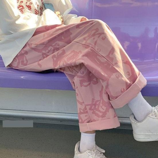 2025 Новые модные мужские брюки, модные повседневные брюки на шнурке, ретро-прямые широкие повседневные брюки