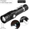 Rechargeable LED Torch USB Charging Bicycle Light Portable Ultra Bright Flashlight