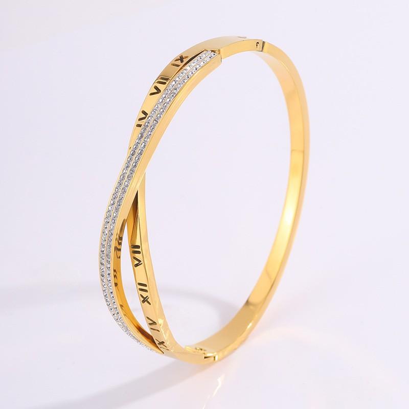 Premium Trendy Geometric Pearl Shell Stainless Steel Bangle Chic Accessory Perfect for Daily Wear Bangle for Women