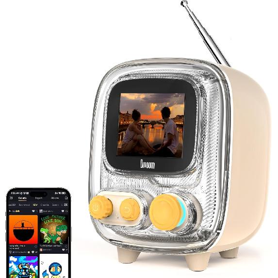 Портативная Bluetooth-колонка с FM-радио, пиксельная ретро-миниатюрная симпатичная беспроводная колонка, винтажный декор, подходит для вечеринки, офиса, стола, дома, спальни