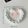 INS Style Korean Style Girl Heart Pink Ceramic Tableware Set Polka Dot Bow Cute Small Bowl Rice Bowl Deep Plates Cute Plates