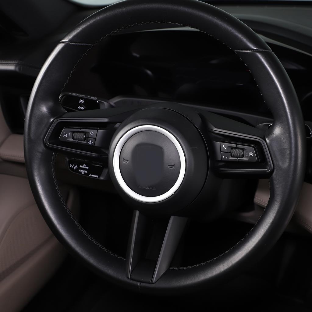 Для Porsche Taycan 2022 алюминиевый сплав красный/синий автомобильный чехол на руль, наклейка, автомобильные аксессуары