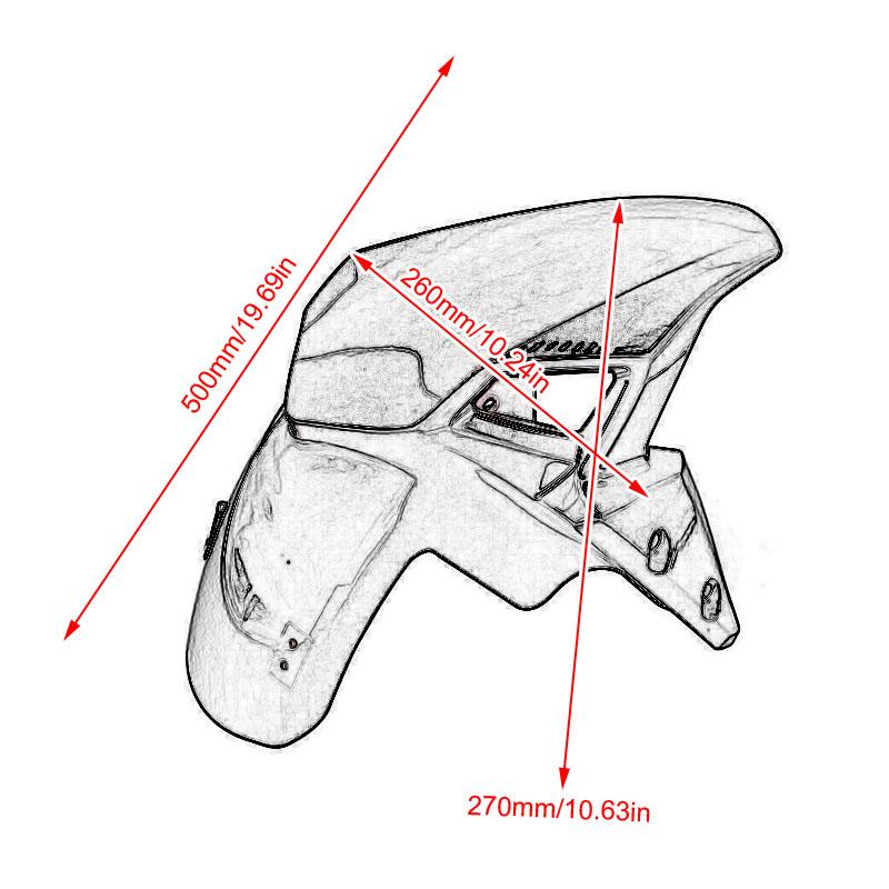 Подходит для KAWASAKI Z900 Z 900 2017 2018 2022 мотоциклетные передние брызговики, накладки на колеса, брызговики