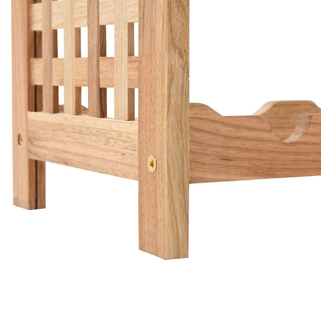 25 Bottle Wine Rack Solid Walnut Wood 63 x 25 x 73 cm