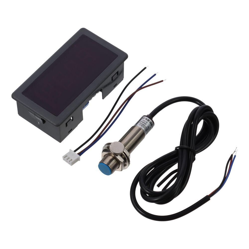 AC 110V-230V RPM измеритель скорости красный NPN датчик Холла бесконтактный переключатель токарные станки, конвейерные ленты