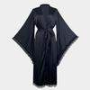 Satin Pajamas Lace Light Luxury Long-sleeved Cool Nightgown Bathrobe Loungewear