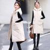 Women's Fall and Winter Korean Temperament Down Cotton Vest In The Long Section Sleeveless Warm Jacket