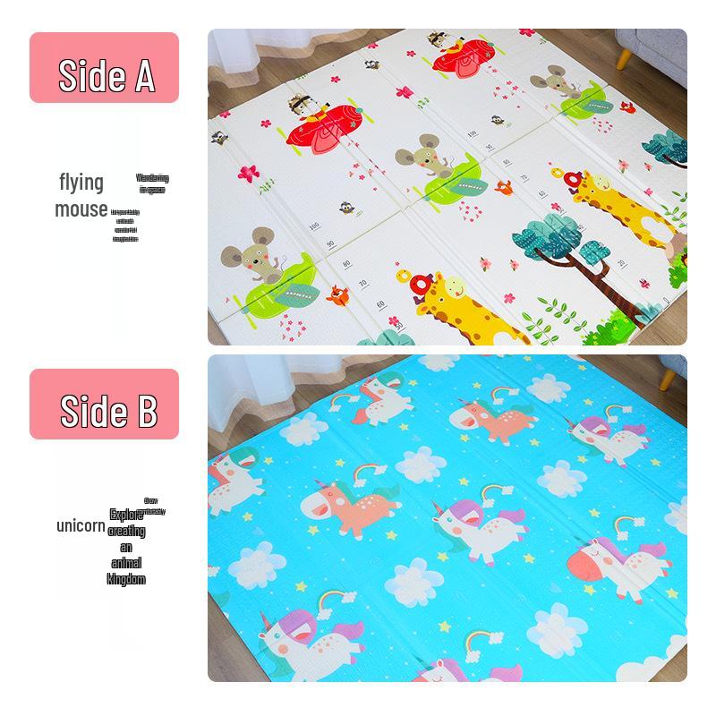 Складной коврик XPE для ползания малышей толщиной 4 см - Холодоизолирующий и прочный напольный коврик