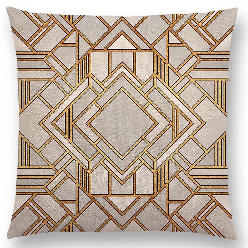 New Geo Emerald Blue Sky Black Night Yellow Lines Geometric Texture Stripes Prints Car Cushion Cover Sofa Throw Pillow Case