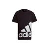 Contrast Letter Big Logo Casual Crew Neck T-Shirt Men Tops Black HE1830