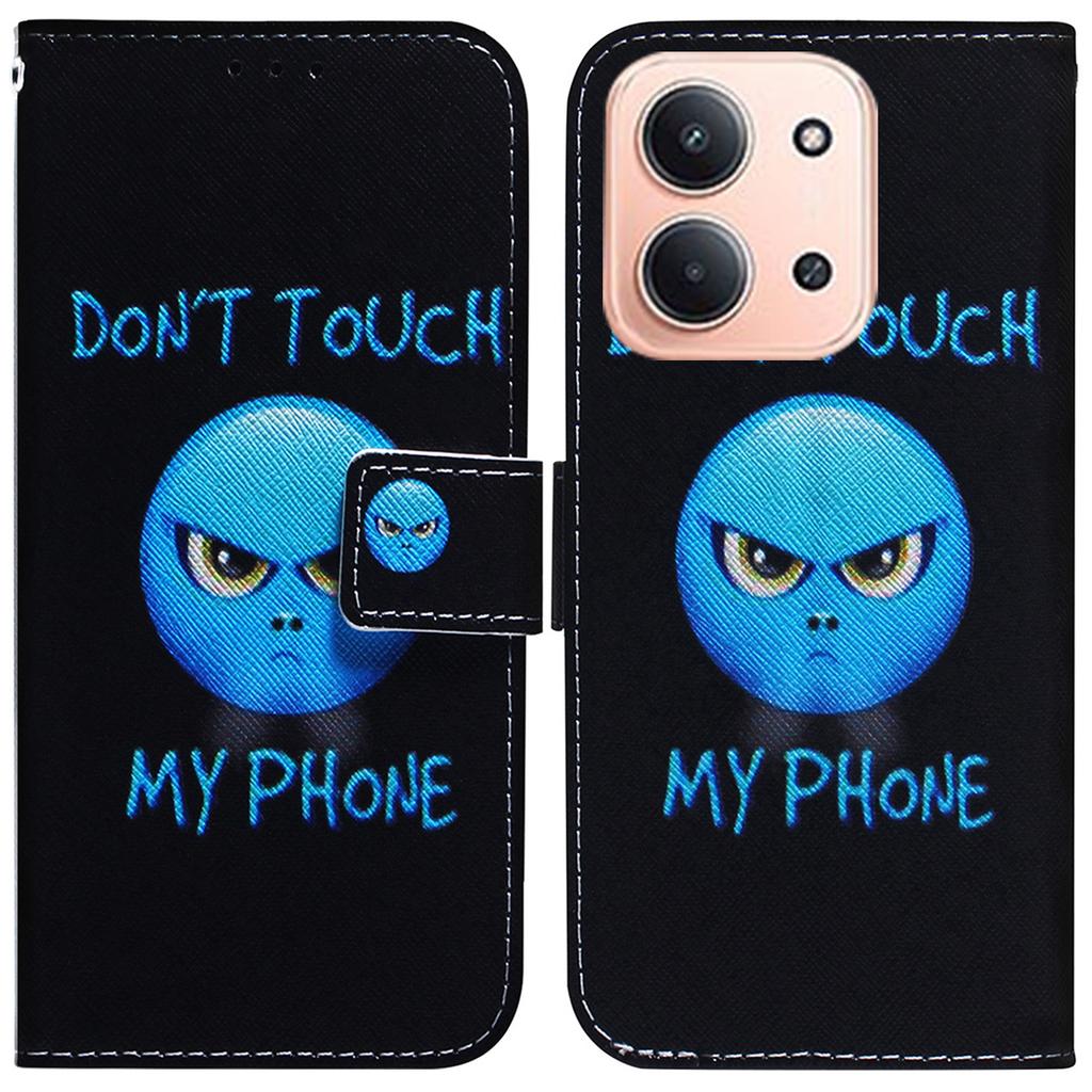 Для Xiaomi Redmi 15C 5G (США) (173мм)/15C 4G (США) (173мм) Кожаный чехол-кошелек с принтом