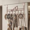 Space Saving Door Storage Hook Punch-Free Door Hanger Rack Traceless Organizer Rack  Home Use