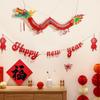 Китайский фонарь-дракон 1 метр Пластиковый подвесной фонарь для Фестиваля Lunar New Year 2026 Декор двери, дерева, потолка, окна