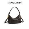 New Hand Woven Portable Lunch Box Bag for Women's Commuting and Leisure, Versatile Single Shoulder Crossbody Lunch Box Bag