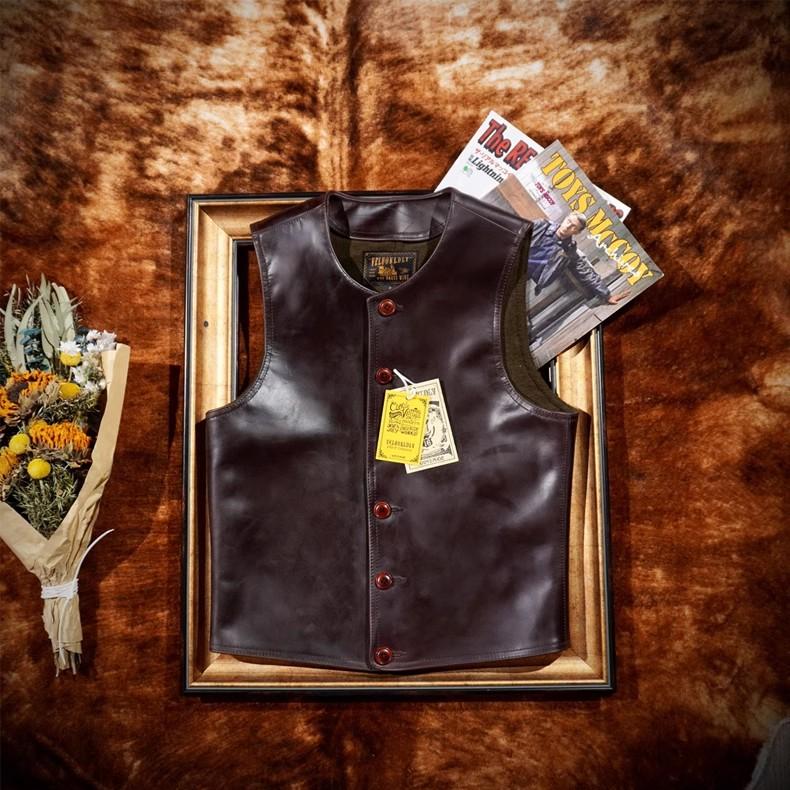 Классический ретро томагавк кожаный жилет мотоциклетный жилет
