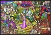 1000 Piece Jigsaw Puzzle Tangled Story Stained Glass [Pure White] (51x73.5cm)