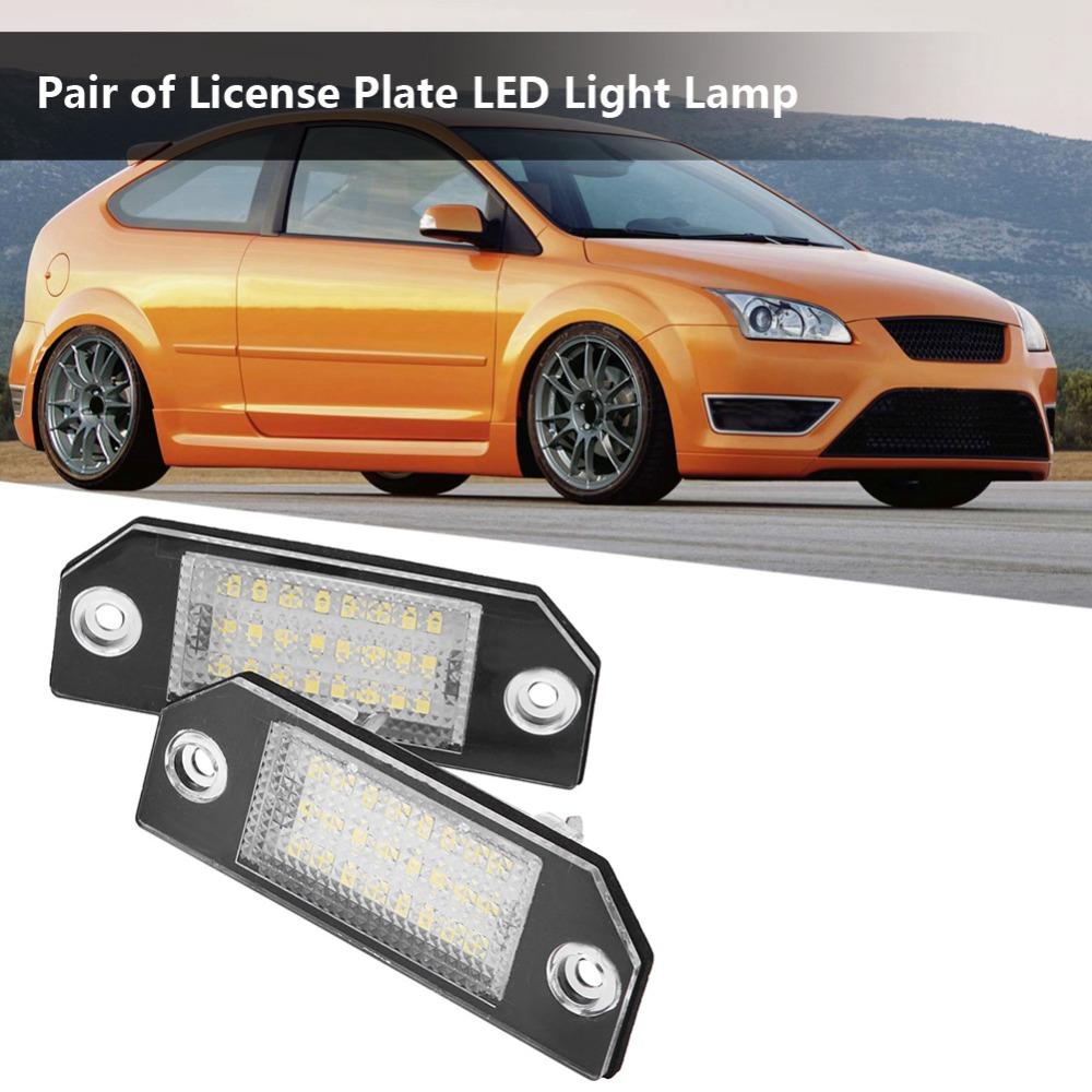 2pcs Bright White Light LED License Lamp LED Technology License Plate Lamp For Focus MK2