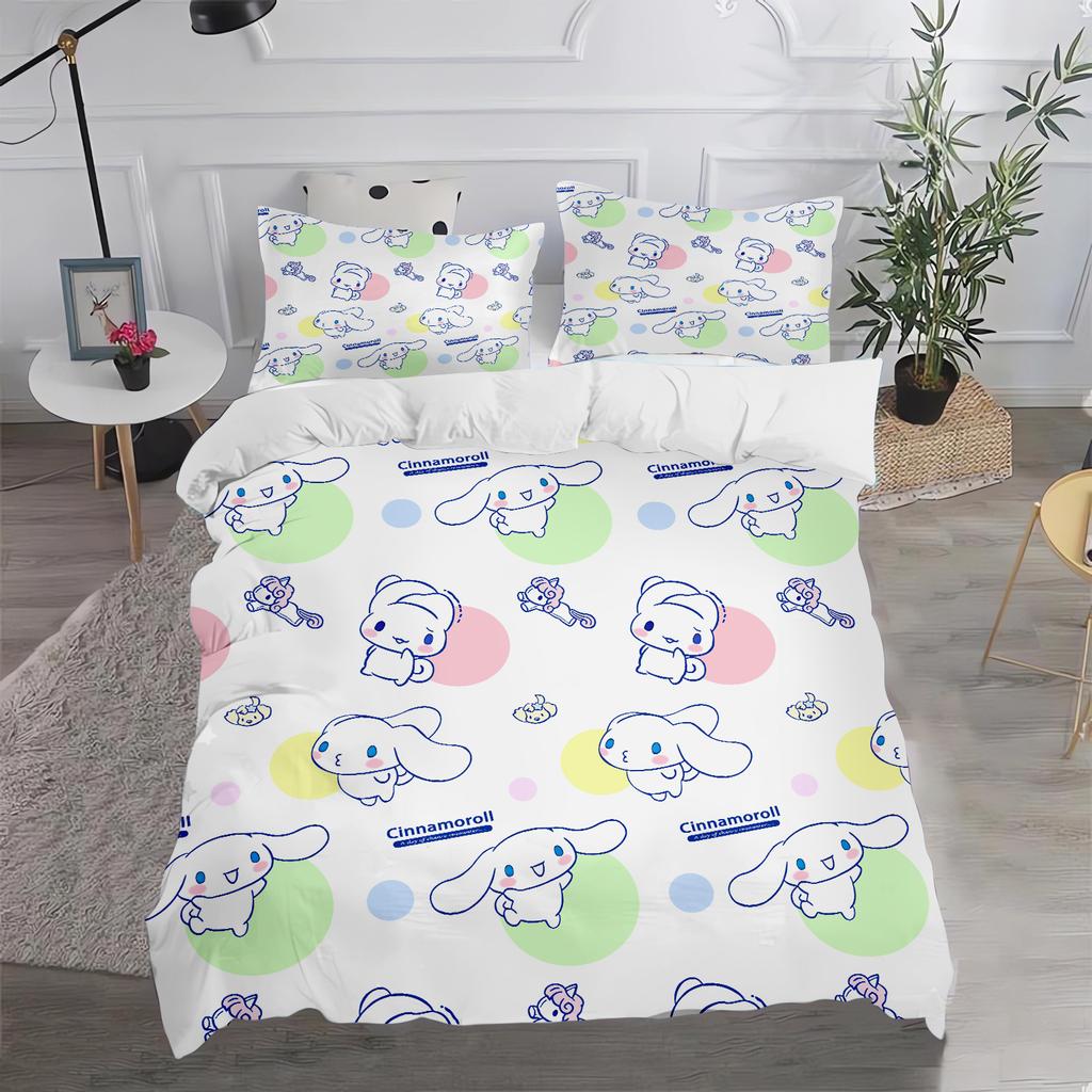 Cinnamoroll Sanrio Quilt Cover, Anime Printed Cartoon Duvet, Skin-Friendly, Breathable, Cute, Warm, Bedding, Warmth, New Design